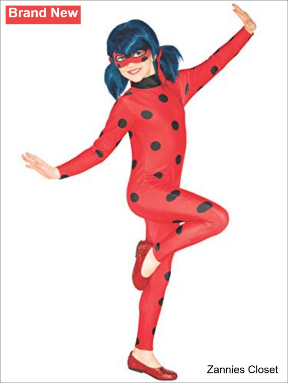 👻 Rubie's Miraculous Ladybug Child Costume Jumpsuit & Eye Mask Dress Up